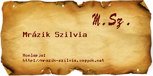 Mrázik Szilvia névjegykártya