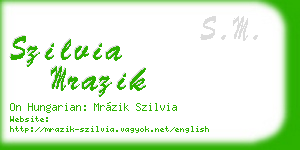 szilvia mrazik business card